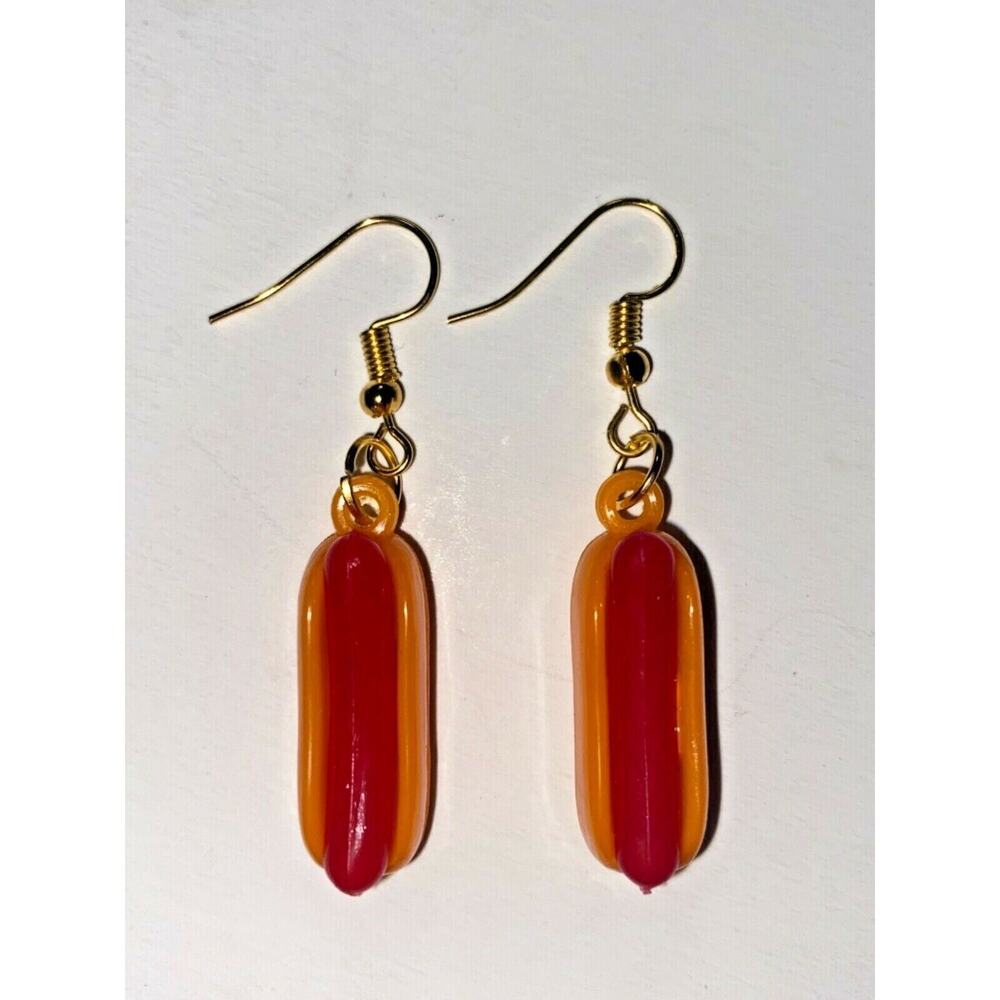 New from Vintage Mini Hot Dog Fun Food Charms Costume Jewelry C4